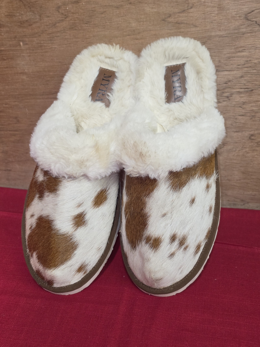 Myra Genuine Cowhide Faux Fur Slippers  11